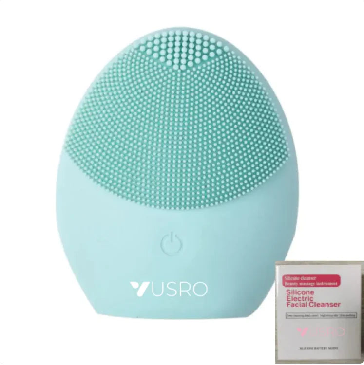 Ultrasonic Silicone Facial Cleansing Brush - Electric Skin Care Device