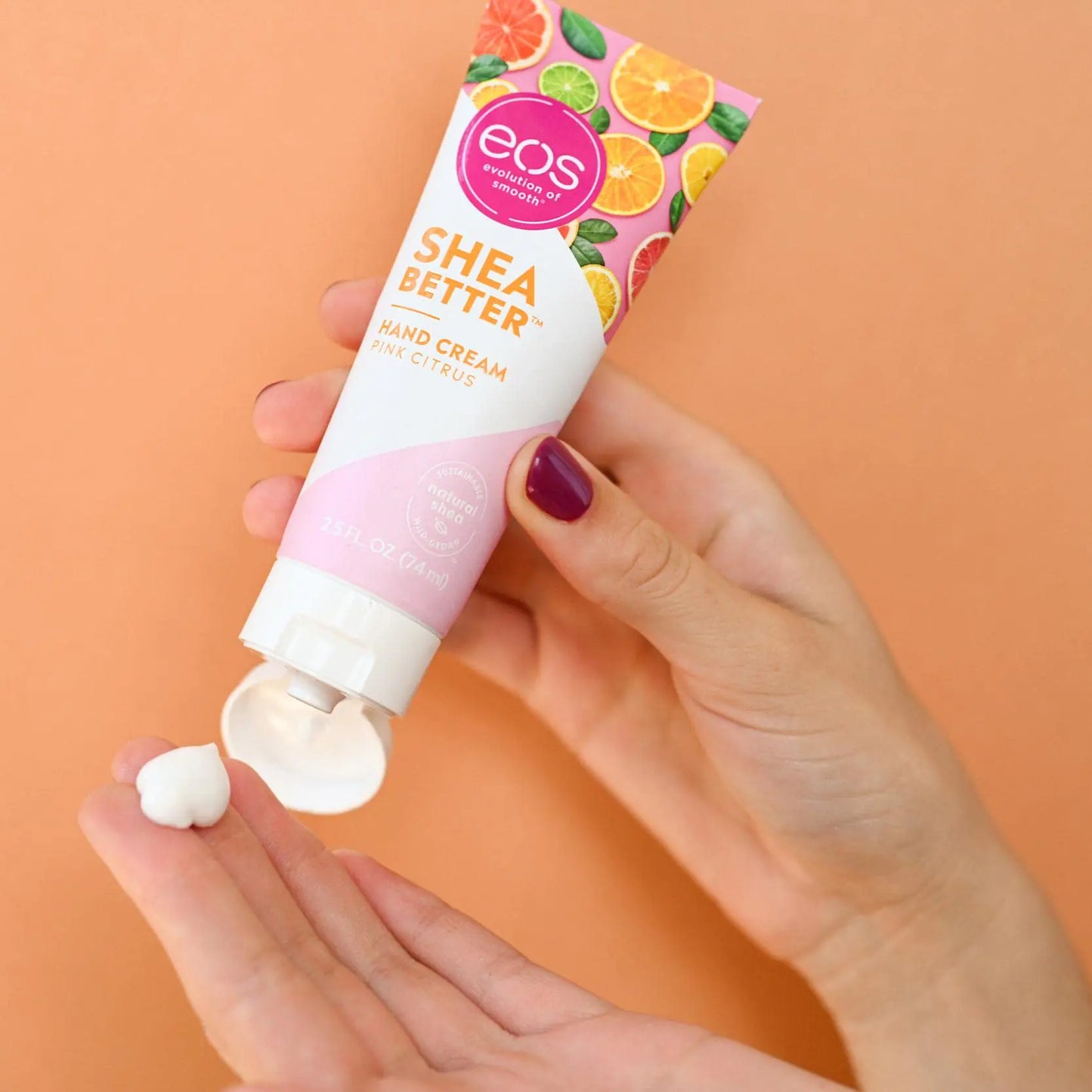 eos Hand Cream - Pink Citrus | Natural Shea Butter Hand Lotion and Skin Care | 24 Hour Hydration with Oil | 2.5 oz,2040872 2.5 Fl Oz (Pack of 1)