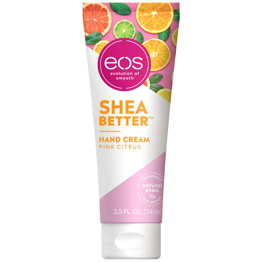 eos Hand Cream - Pink Citrus | Natural Shea Butter Hand Lotion and Skin Care | 24 Hour Hydration with Oil | 2.5 oz,2040872 2.5 Fl Oz (Pack of 1)